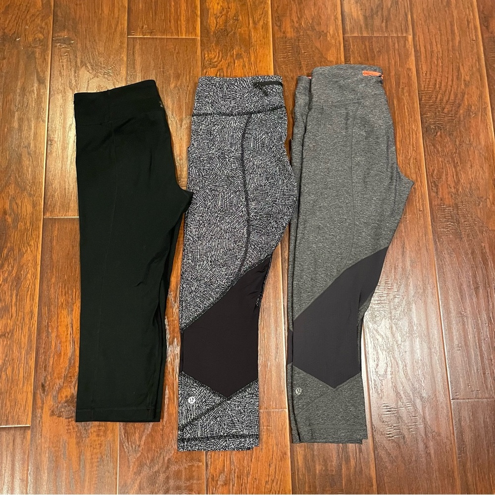 Lululemon and Under Armour Workout Capri Bundle Size Medium 8 Pace Rival Crop